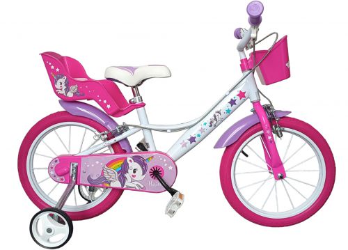 Rower dla dziewczynki 16 cali Jednorożec Unicorn, rower 16 cali dla dziewczynki